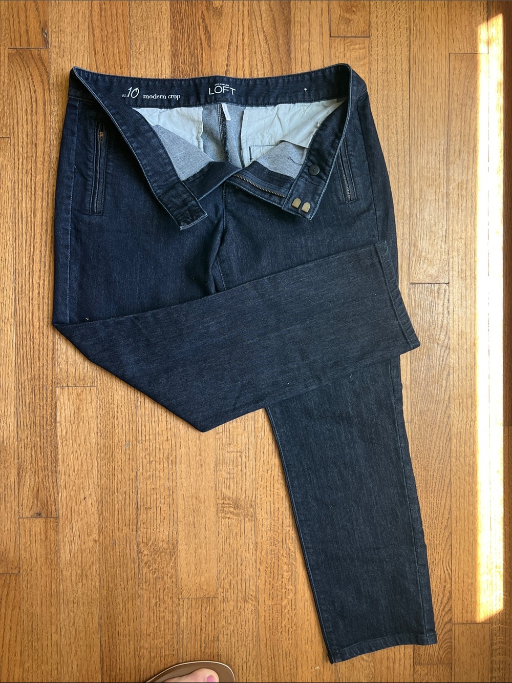 LOFT Dark Indigo Modern Crop Jeans